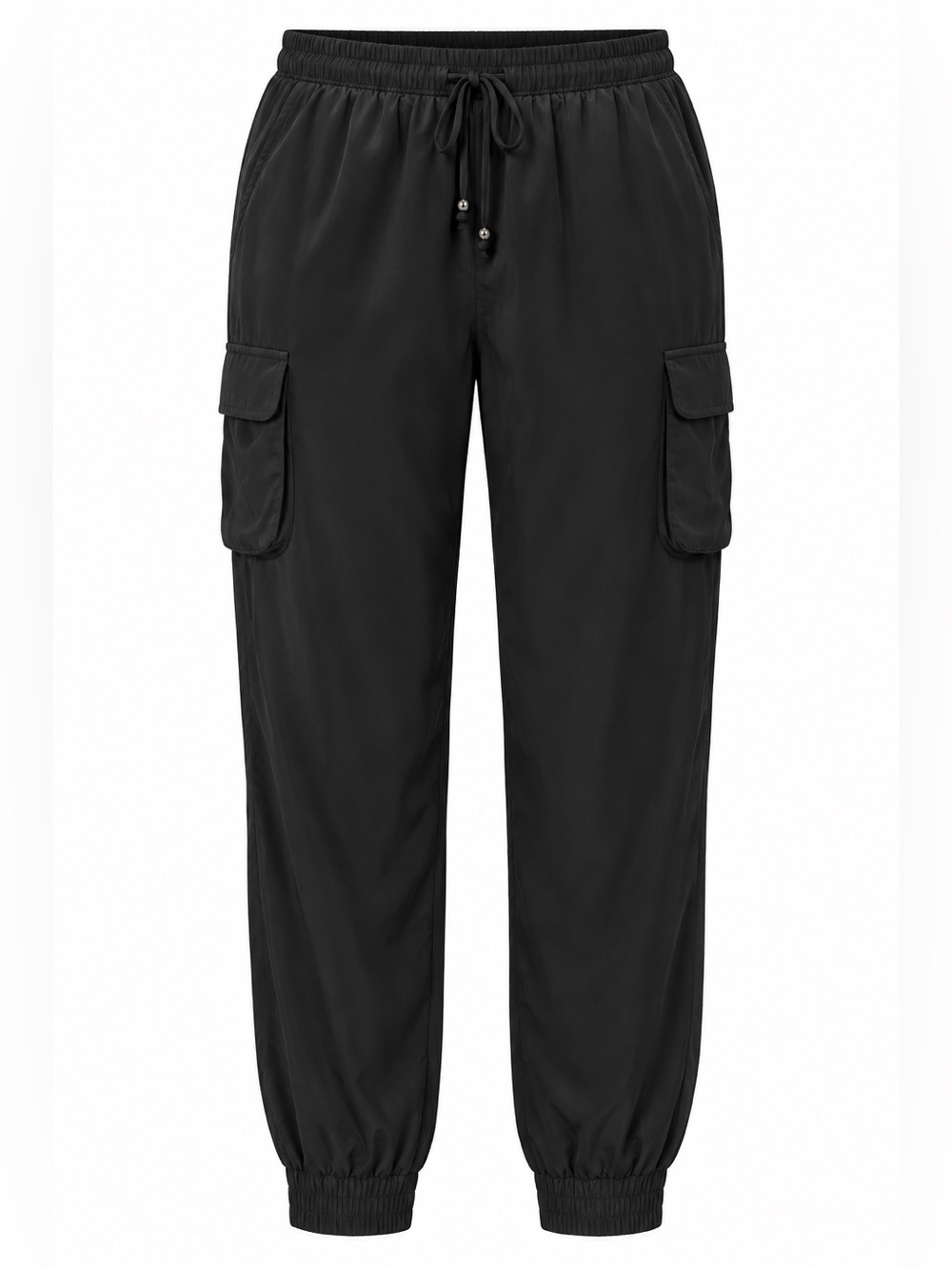 Cynthia Rowley 100% silk black joggers, size 8